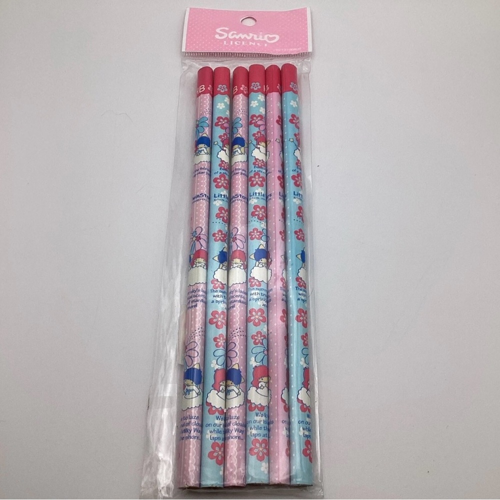 Sanrio 2003 Little Twin Stars HB Pencils Vintage (6 Per Pack) NIP